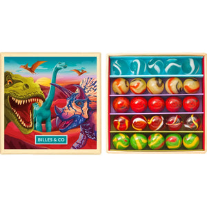 Billes & Co - Dinosaurier-Set - 25 Murmeln | Grün