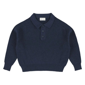 Morley - Zietse Örme Polo Tişört | Denim mavi