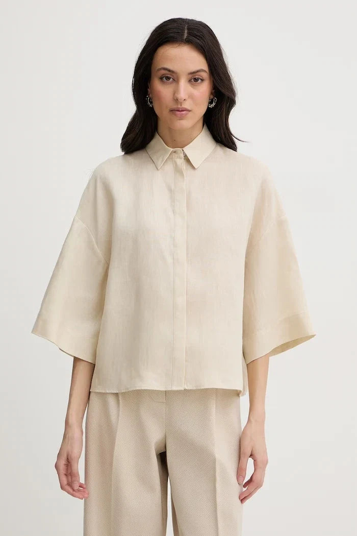 MM by Max Mara Kadın Keten Gömlek RITO