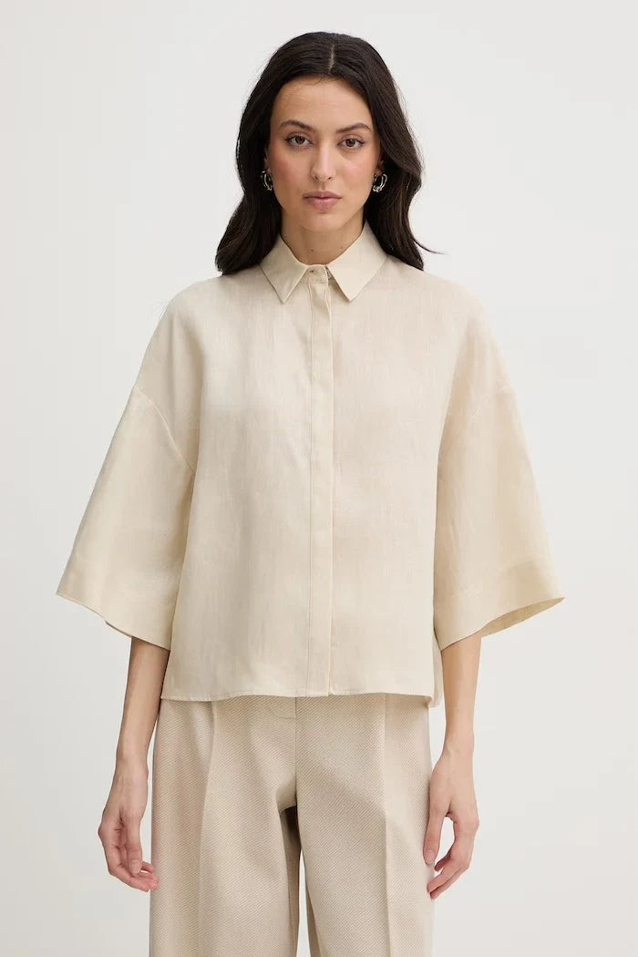 MM by Max Mara Kadın Keten Gömlek RITO