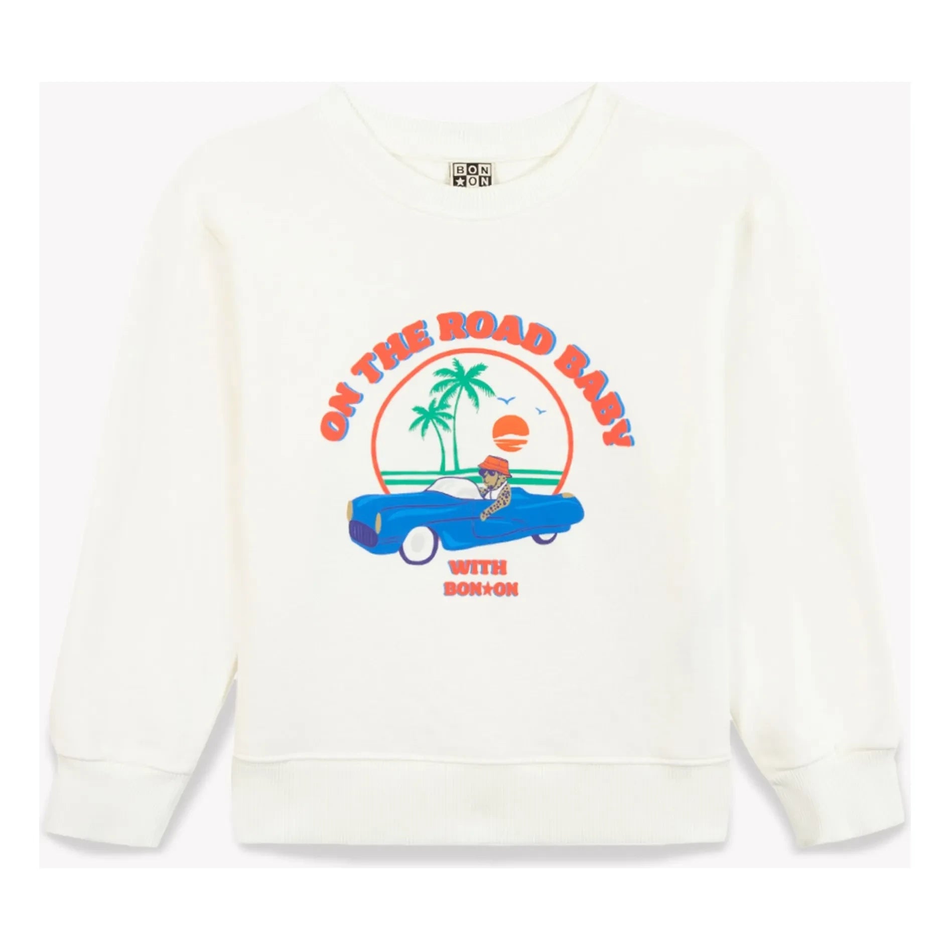 Bonton - Sweat Smile On The Road Molleton | Ecru