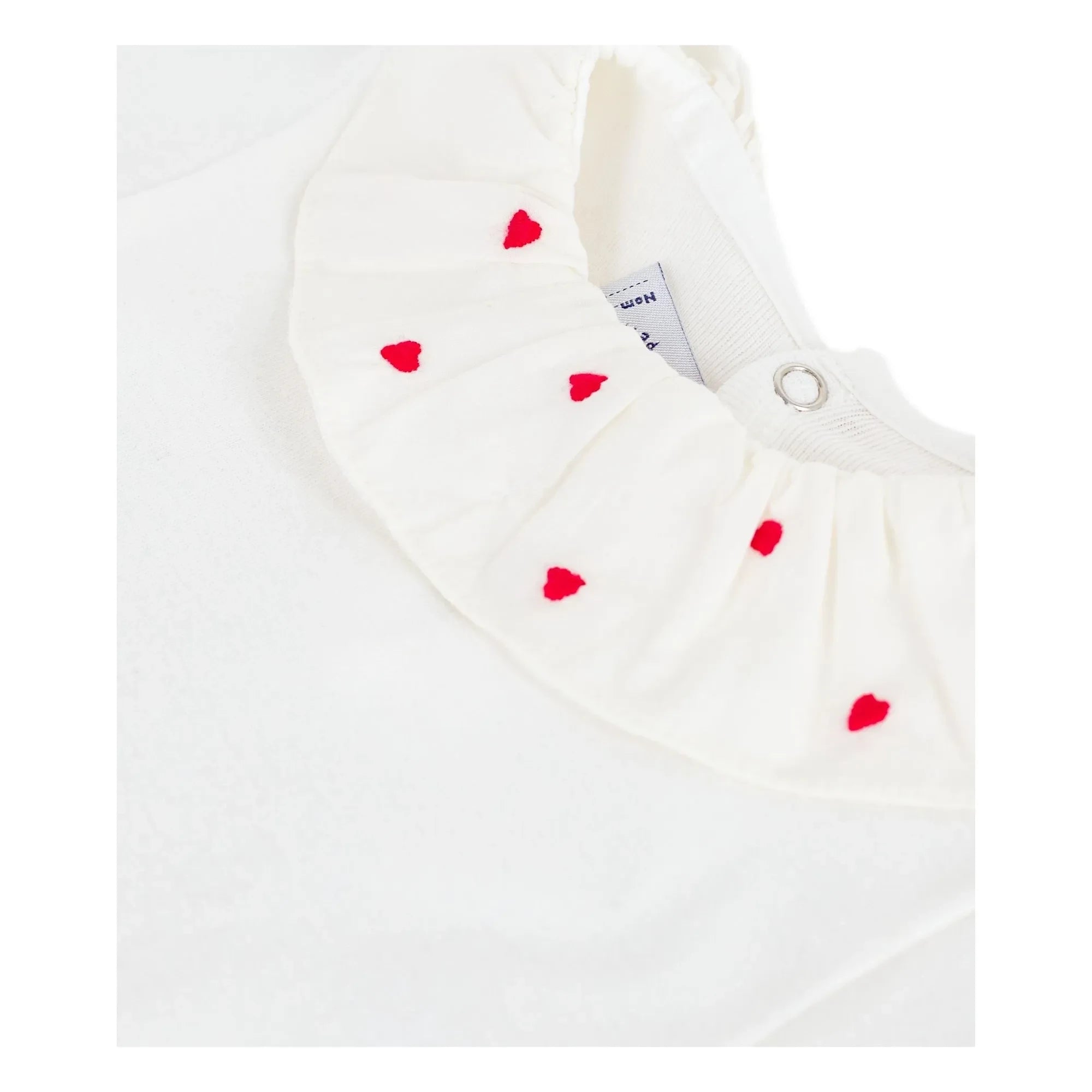 Petit Bateau – Body mit Herzdruck aus Bio-Baumwolle | Weiß