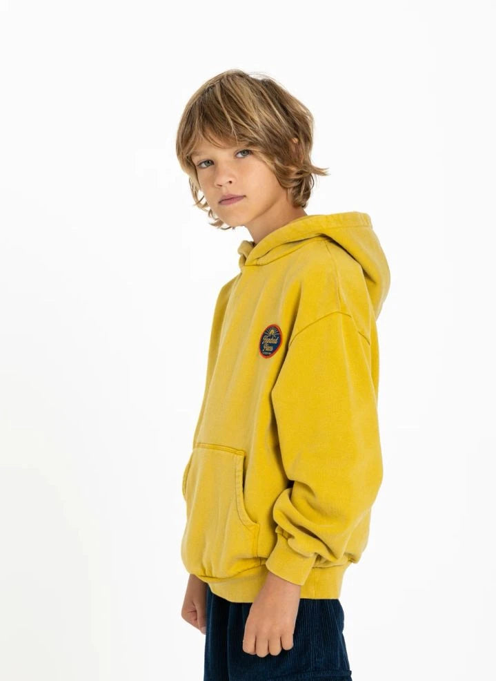 Hundred Pieces - Pat Outdoor Organischer Baumwoll-Sweatshirt | Senfgelb