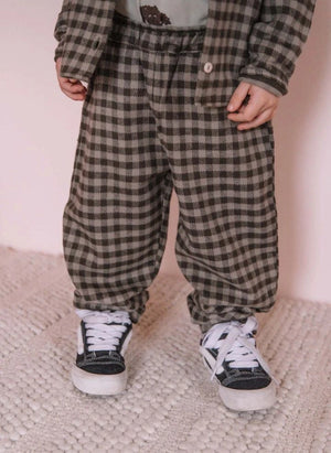 Studio Bohème - Carrott Vichy Organische Baumwollhose | Grau