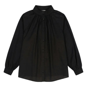 BELLEPIECE - Paxos Bluse aus Baumwoll-Voile | Schwarz
