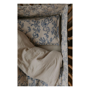 garbo&friends - Jardine Crib Bumper | Cobalt