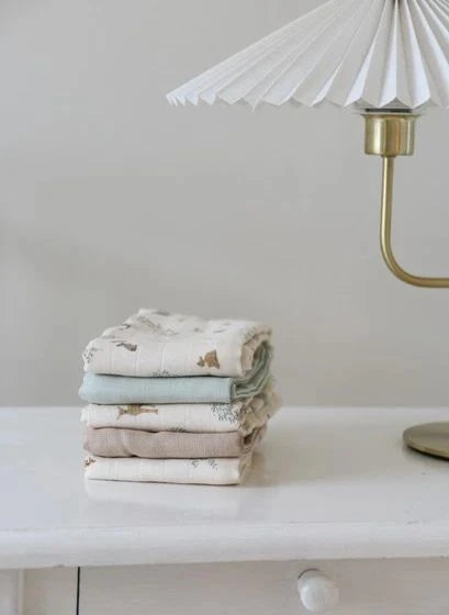Cam Cam - Woodland Muslin Baby Tücher - 3er Set | Ecru