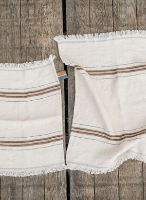 Libeco - Belgisches Handtuch Tinos Strandtuch | Ecru