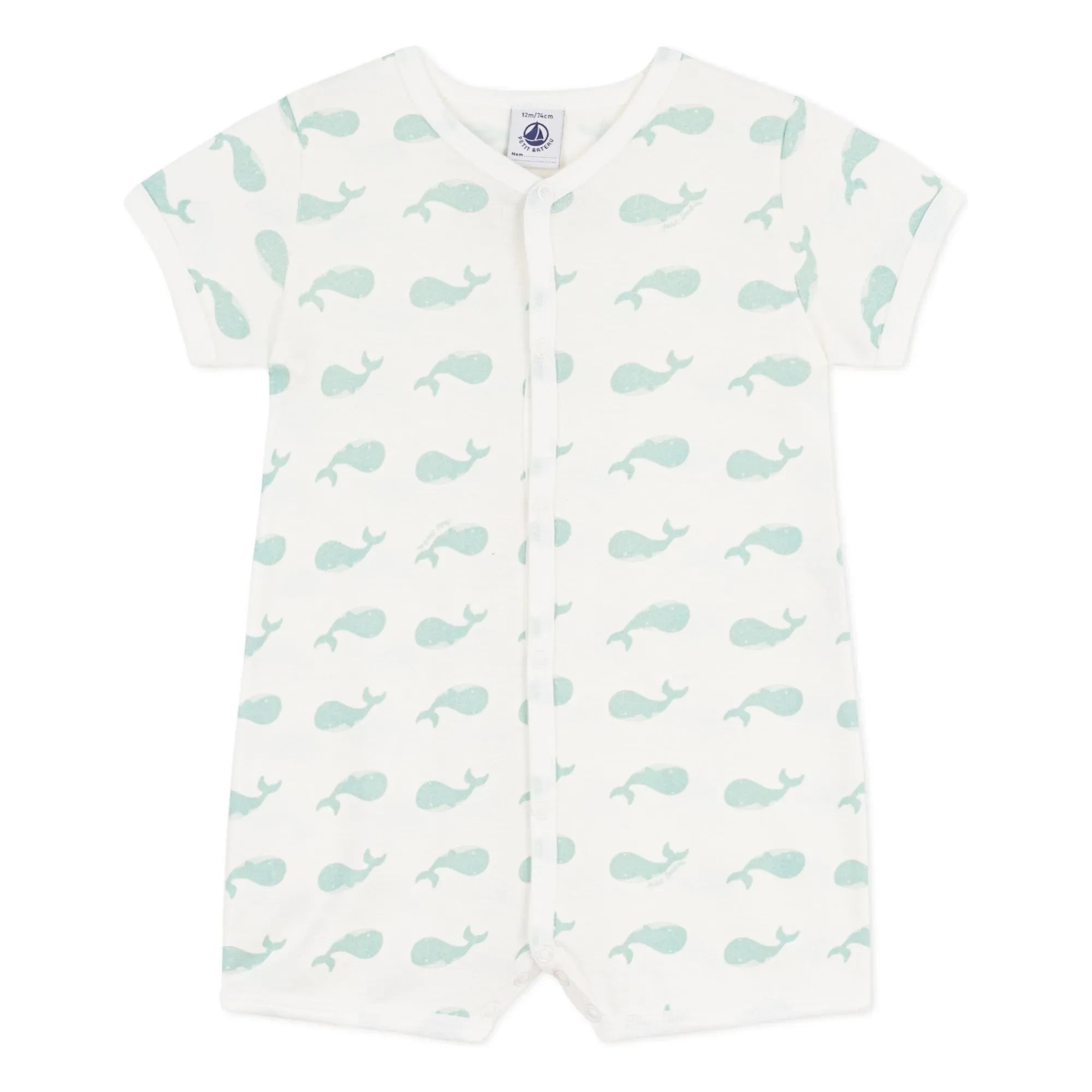 Petit Bateau - Wal Kombishort Pyjama | Weiß