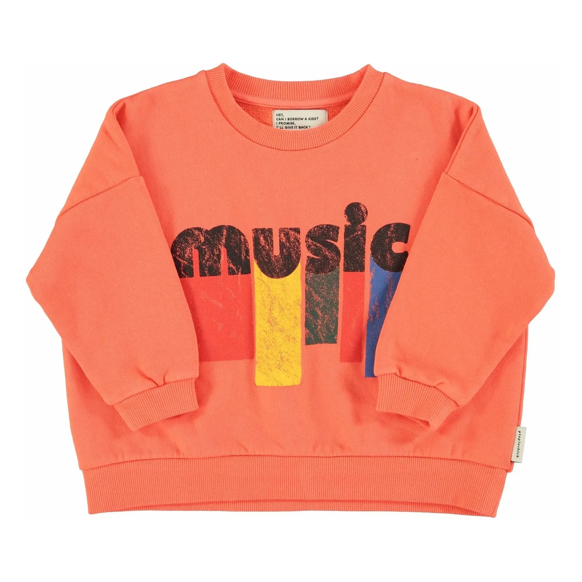 Piupiuchick - Music Sweat Bio-Baumwolle | Neon Orange