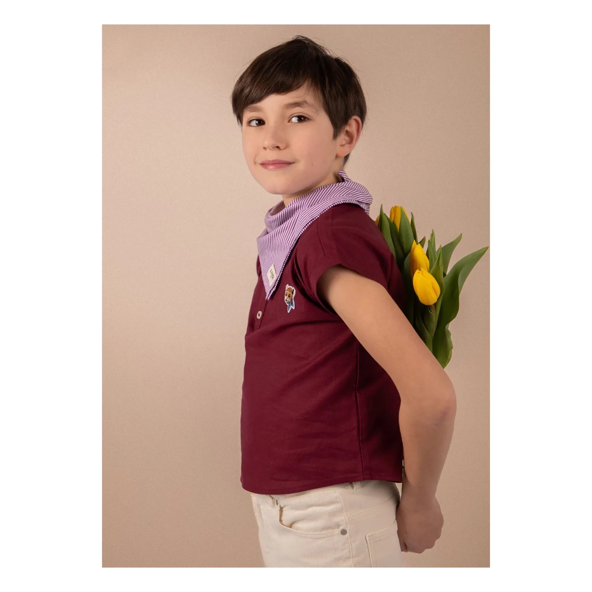 Loir - Leinenjacke Kurta | Bordeaux