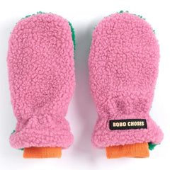 Bobo Choses - Geri Dönüştürülmüş Elyaf Sherpa Eldivenler | Pembe