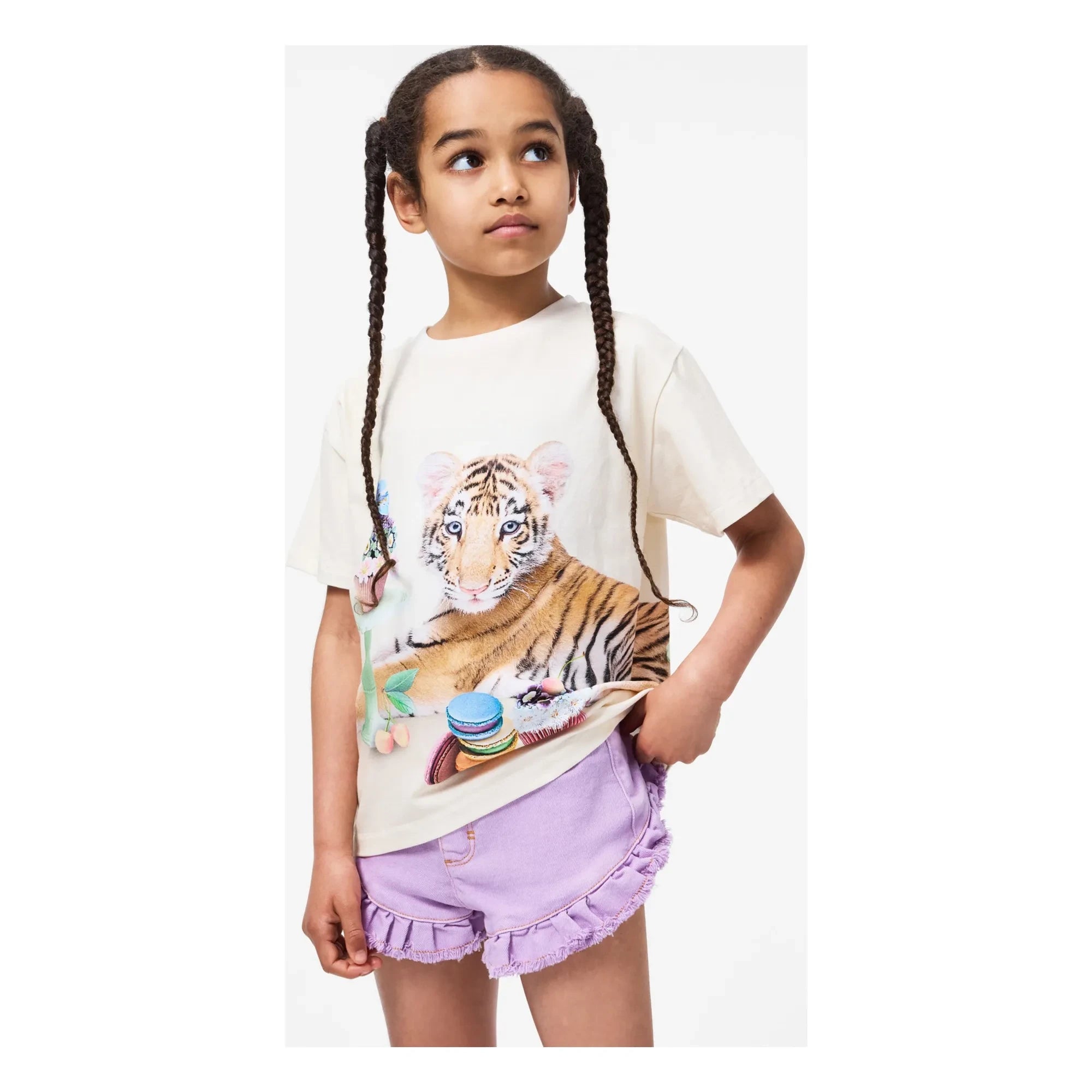 Molo - Agnetha Jeans-Rüschenshorts | Lila