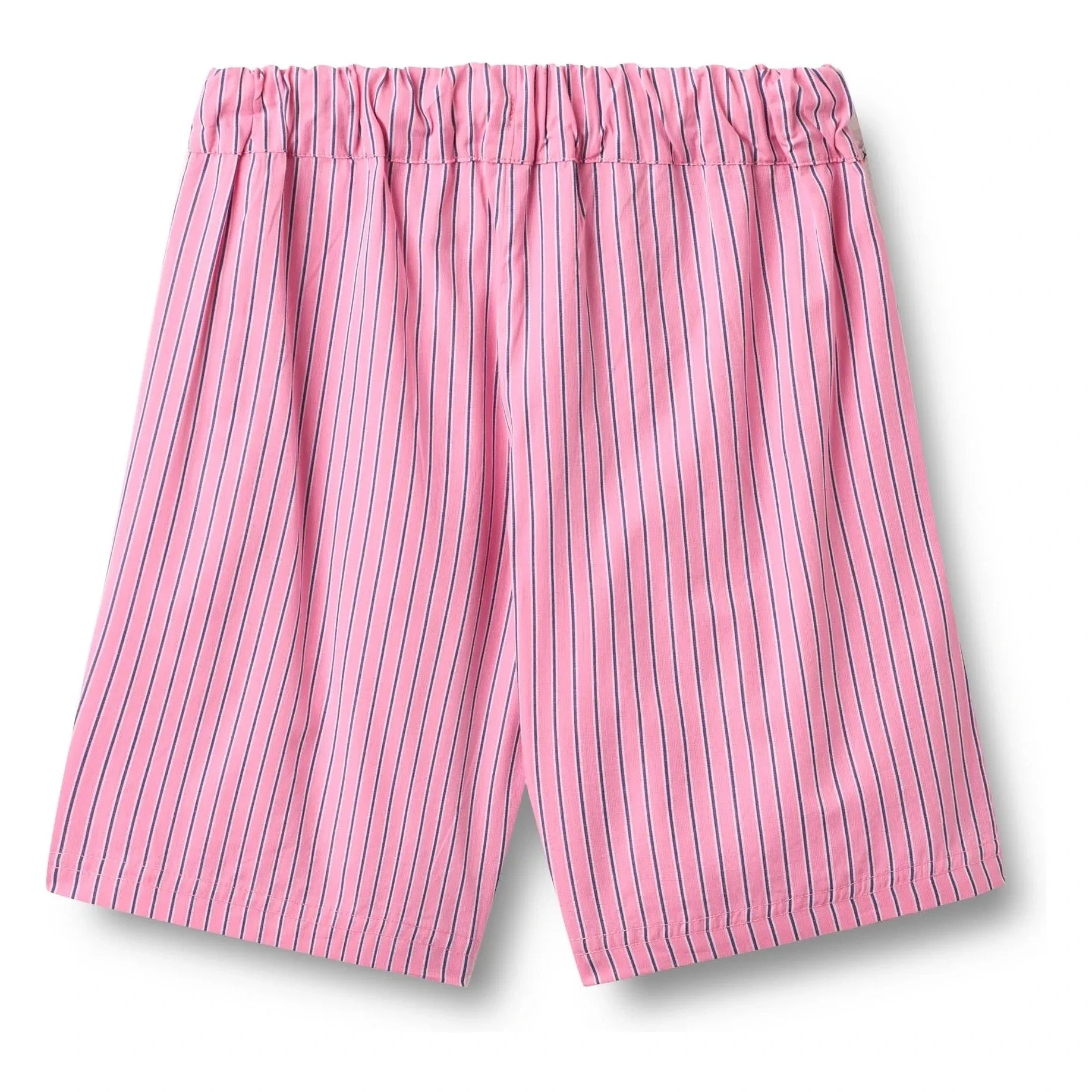 Wheat - Coral Gestreifte Bio-Baumwoll-Bermuda-Shorts | Rosa