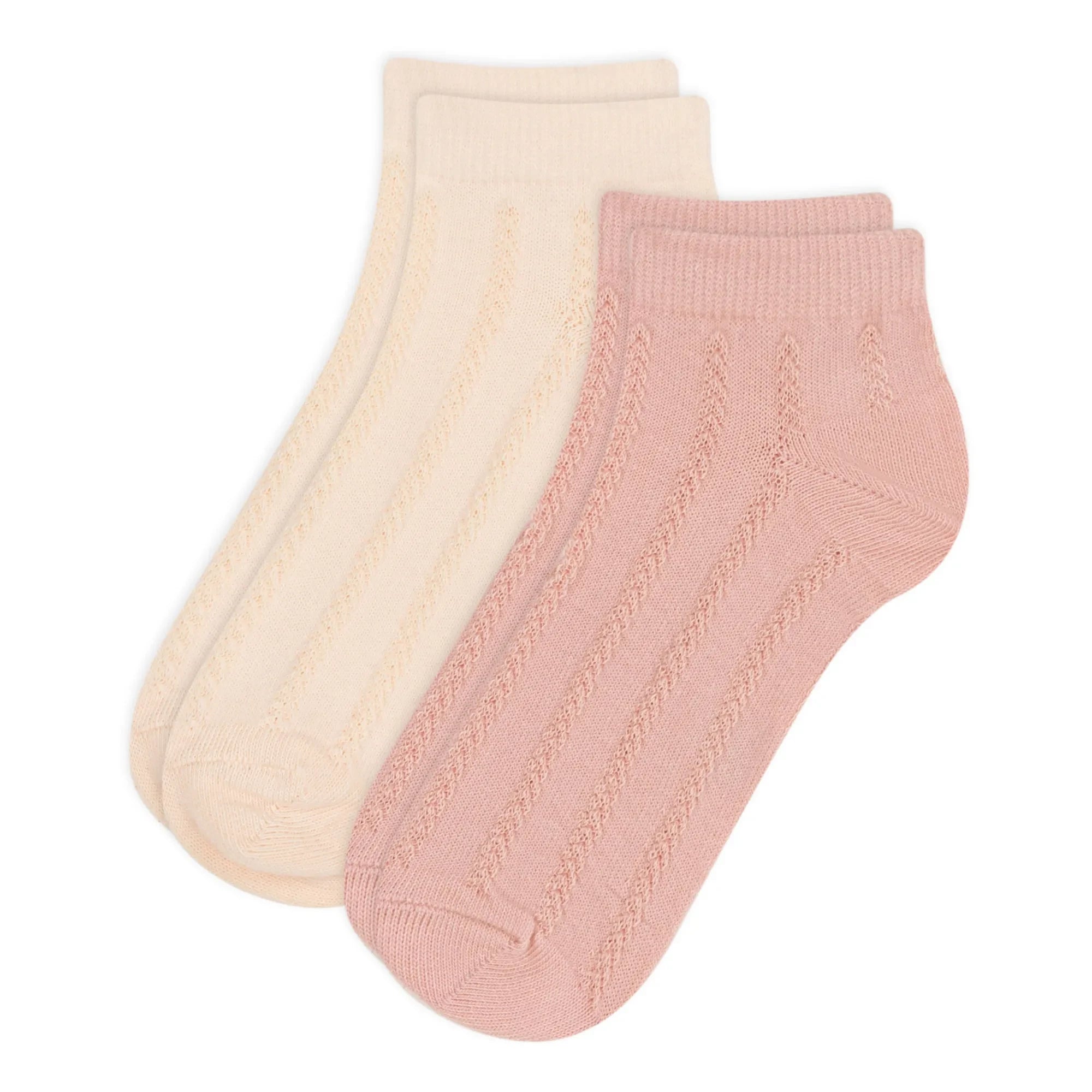 Petit Bateau - 2er-Set Socken mit Ajourmuster | Rosa