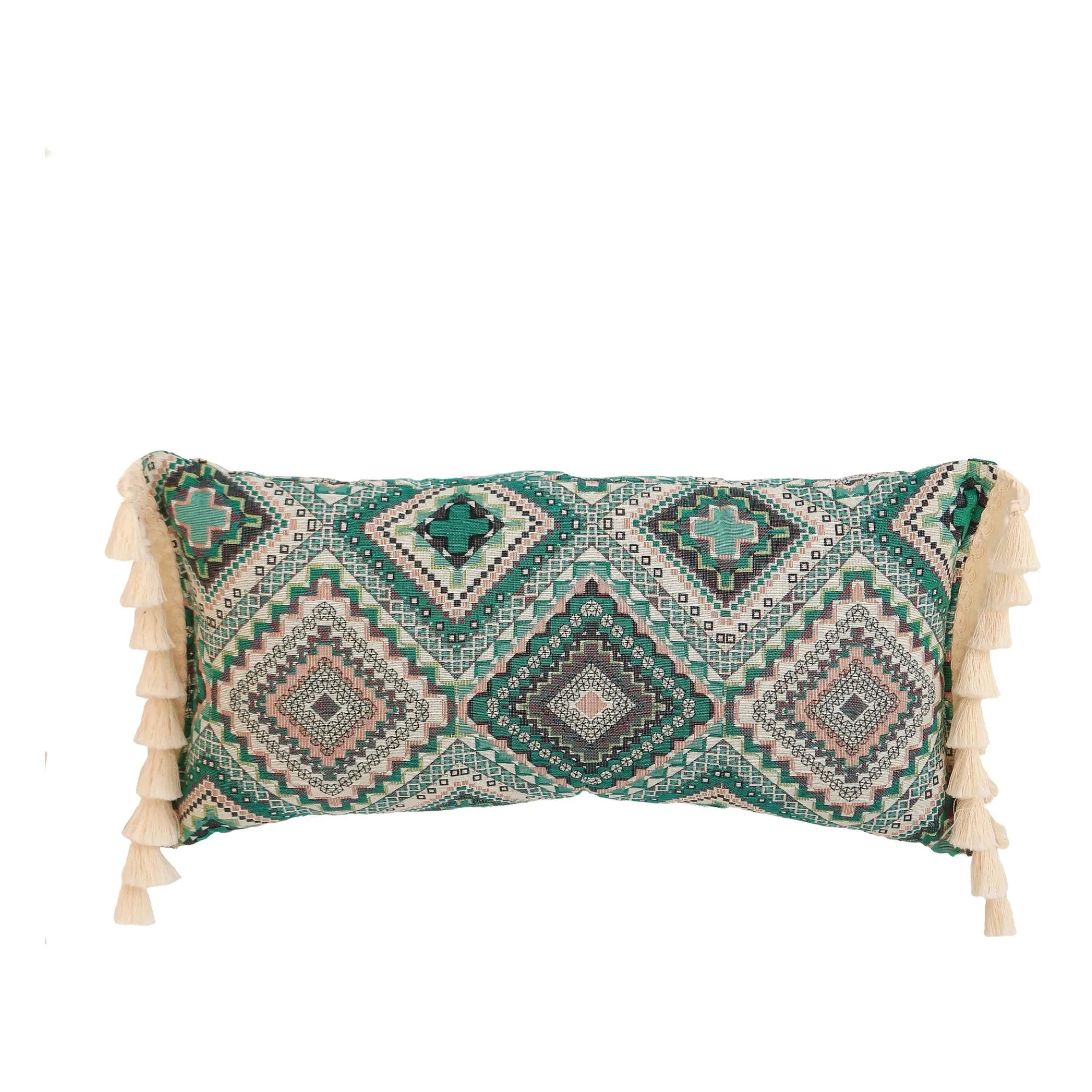 Moi Mili - Boho yastık | Yeşil