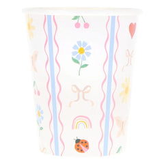 Meri Meri - Little Garden Becher - 8er Set | Ecru