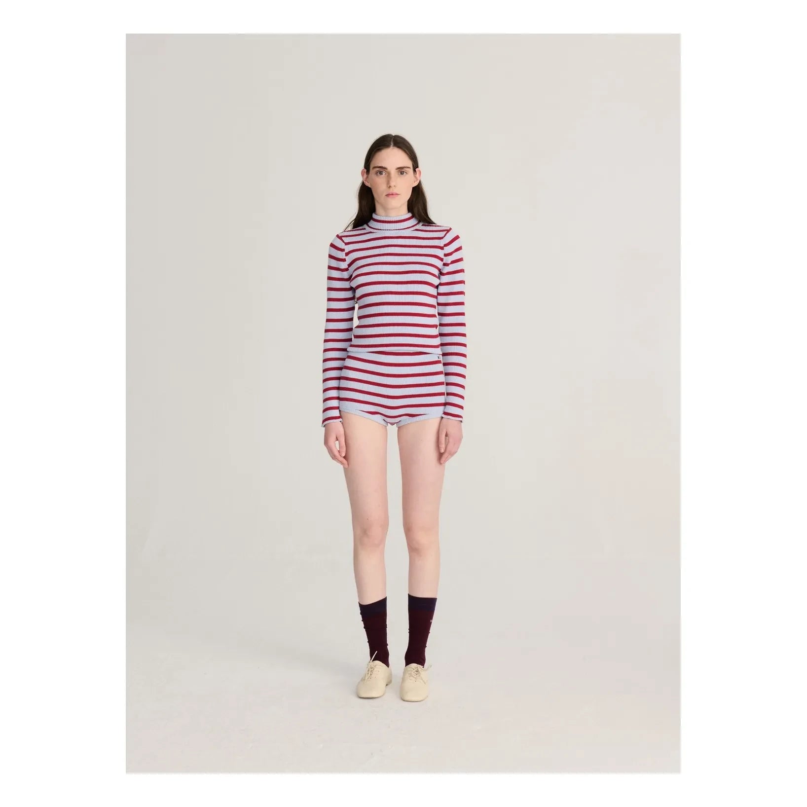 Bobo Choses – Gestreifter Pullover aus Bio-Baumwolle und Merinowolle | Hellblau