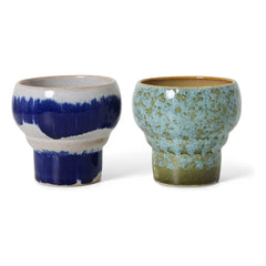 HKliving - Lungo Tassen - 2er Set | Indigo