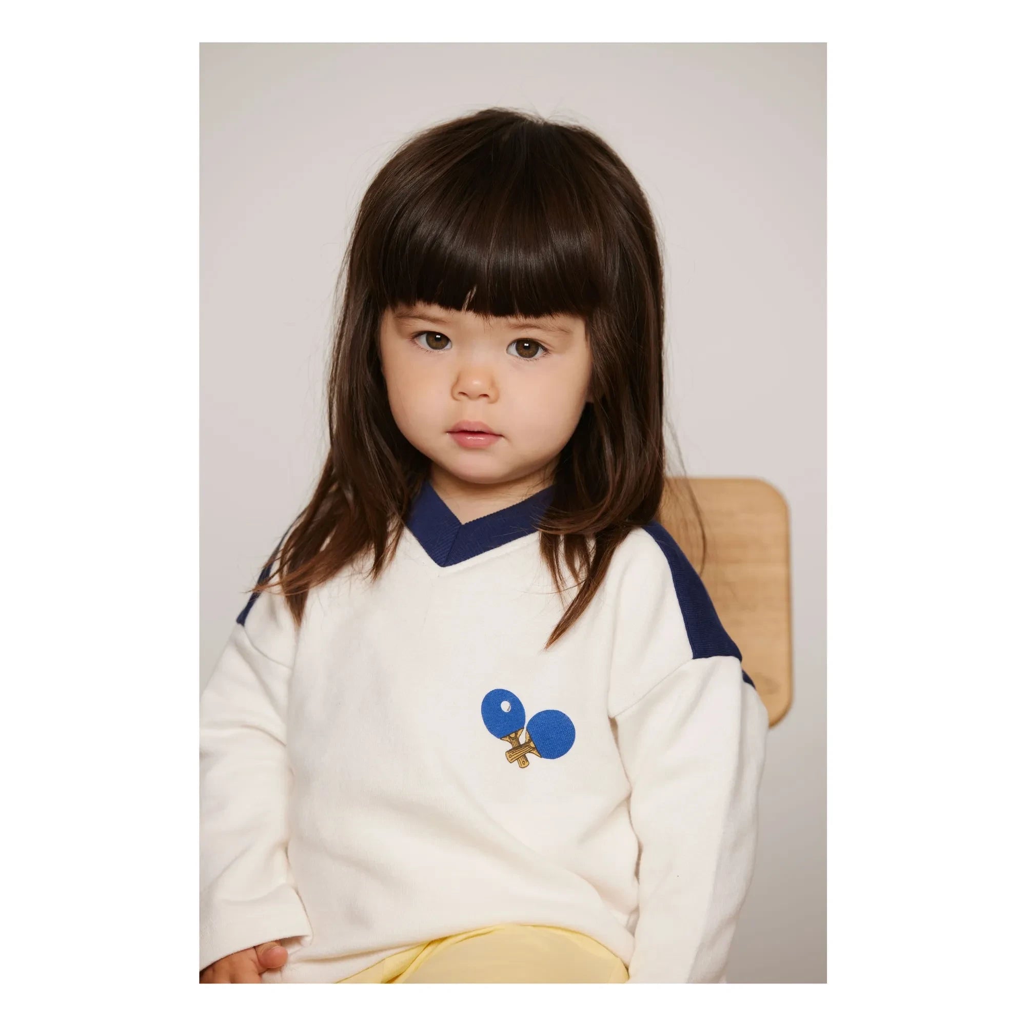 Mini Rodini - Sweatshirt mit Bio-Baumwolle „Ping Pong“ | Weiß
