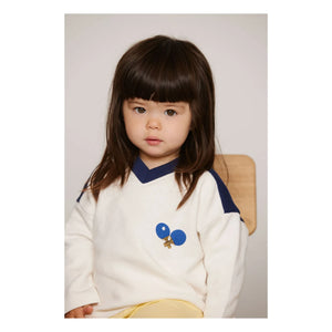 Mini Rodini - Sweatshirt mit Bio-Baumwolle „Ping Pong“ | Weiß