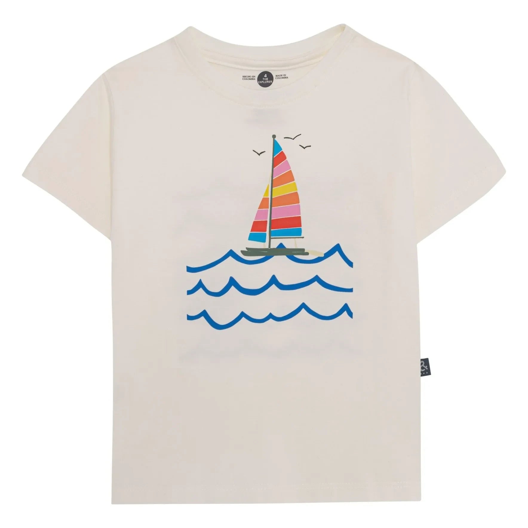 Pepita & Me - T-Shirt mit Segelboot-Print | Weiß