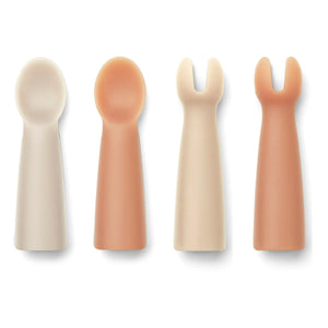 Liewood - Terra Silikon-Babybesteck-Set | Rosa