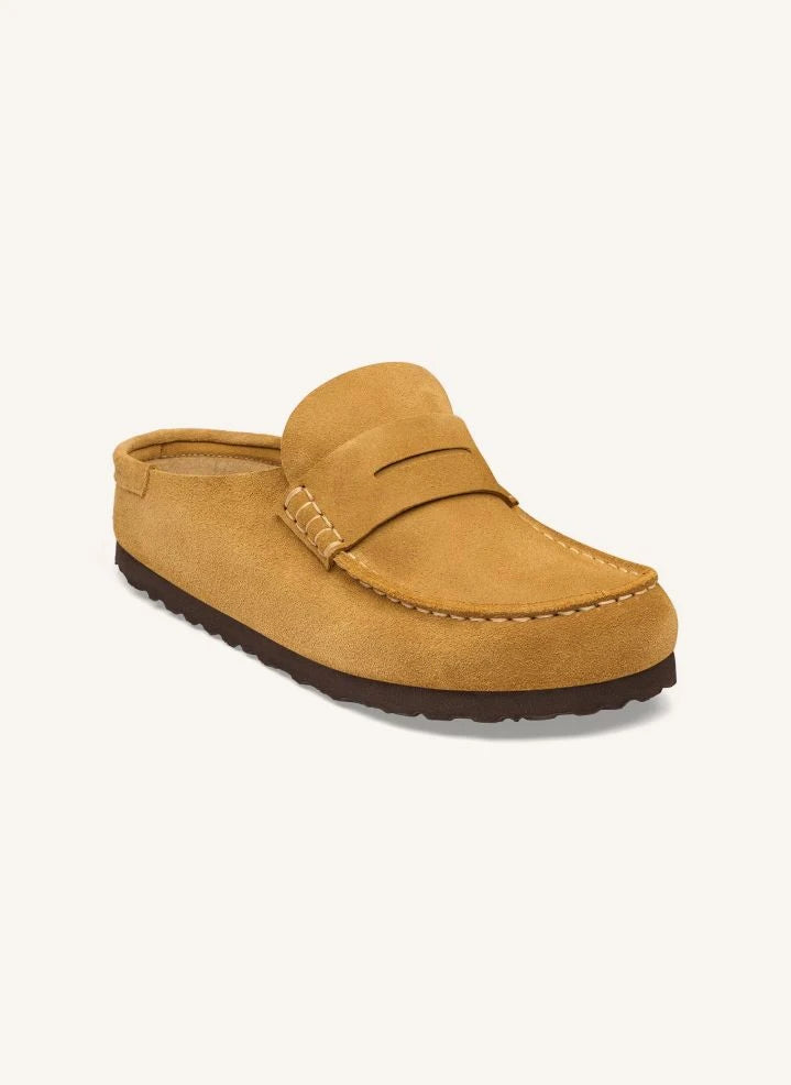 BIRKENSTOCK - Naples Veloursleder-Slipper | Gelb