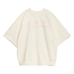 True Artist - Kurzarm-Sweatshirt N°13 Bio-Baumwolle | Creme