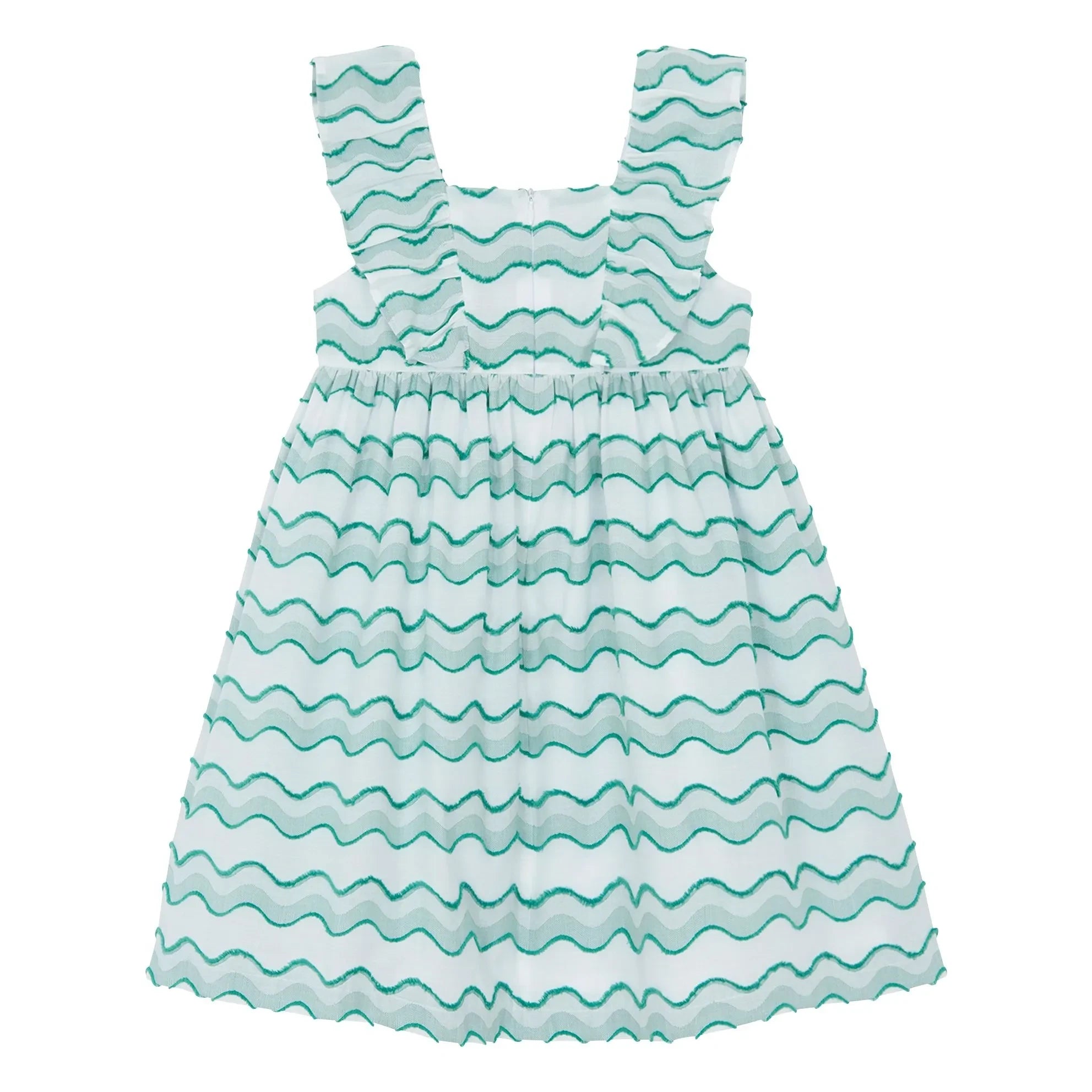 Tartine et Chocolat - Wellenmuster Kleid | Grün