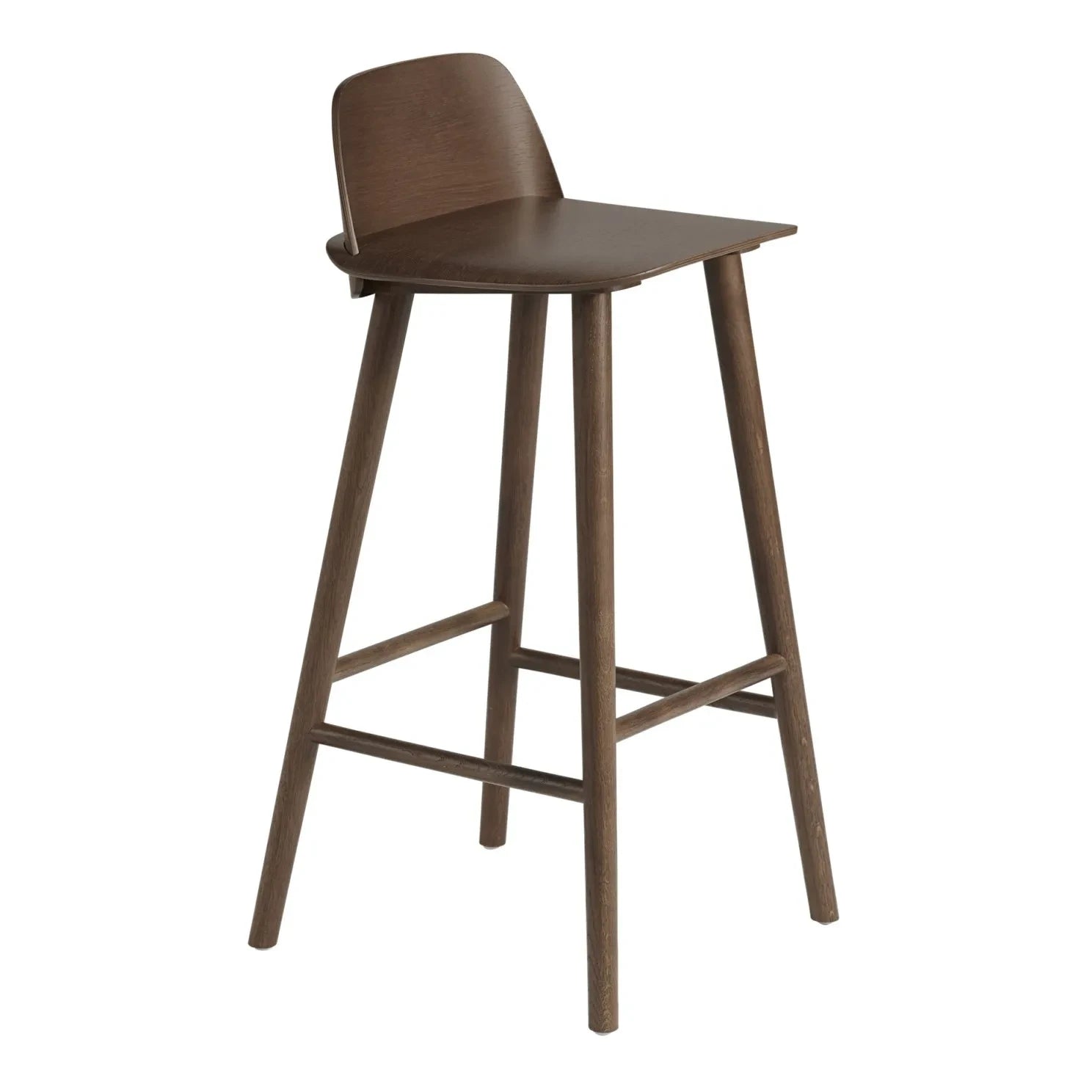 Muuto - Nerd Barhocker | Dunkles Holz