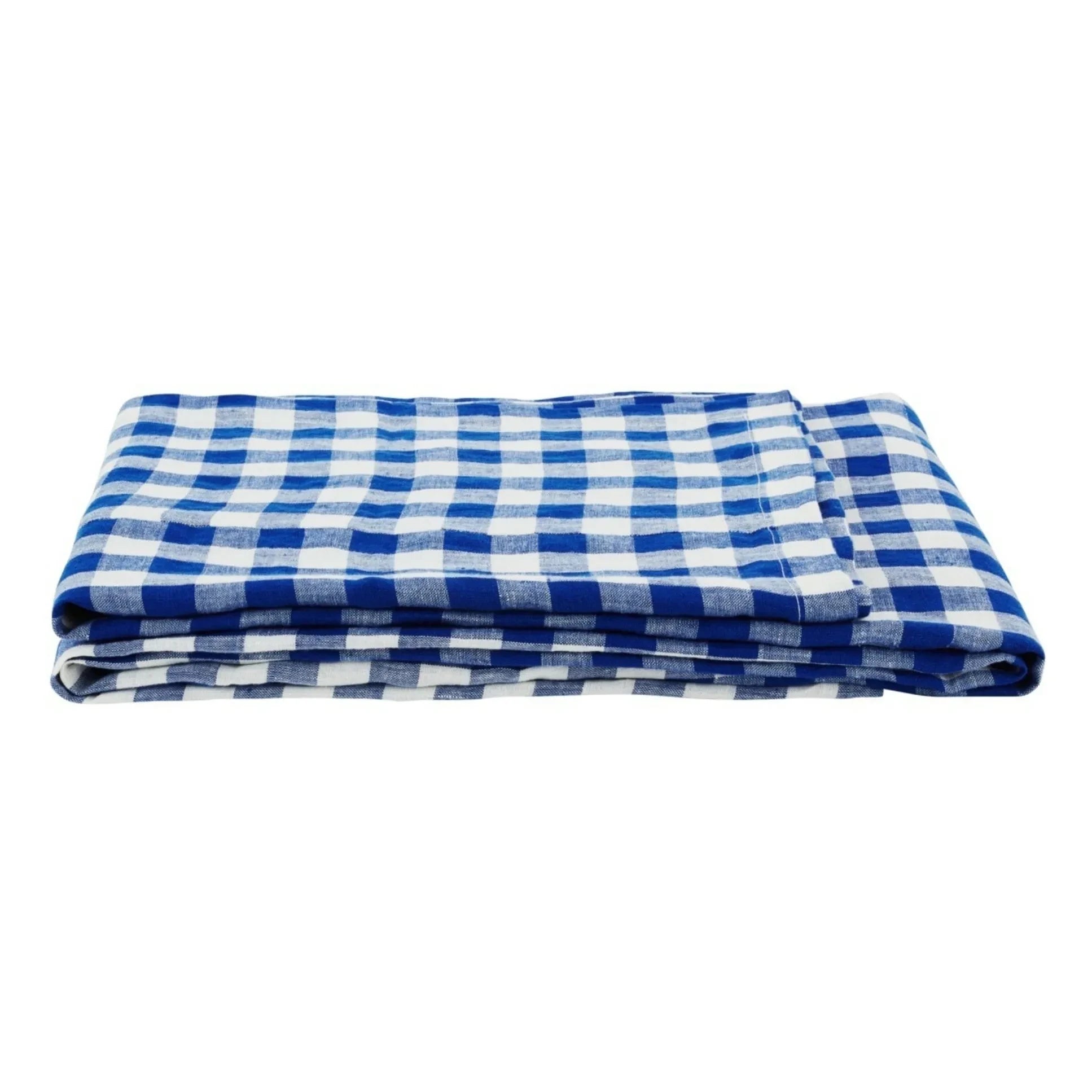 Gabrielle Paris - Vichy Tischdecke aus gewaschenem Leinen | Blau
