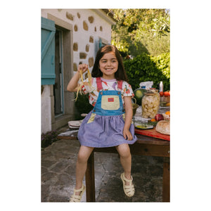 Favorite People - Colorblock Mozzarella Latzhosenkleid | Lila
