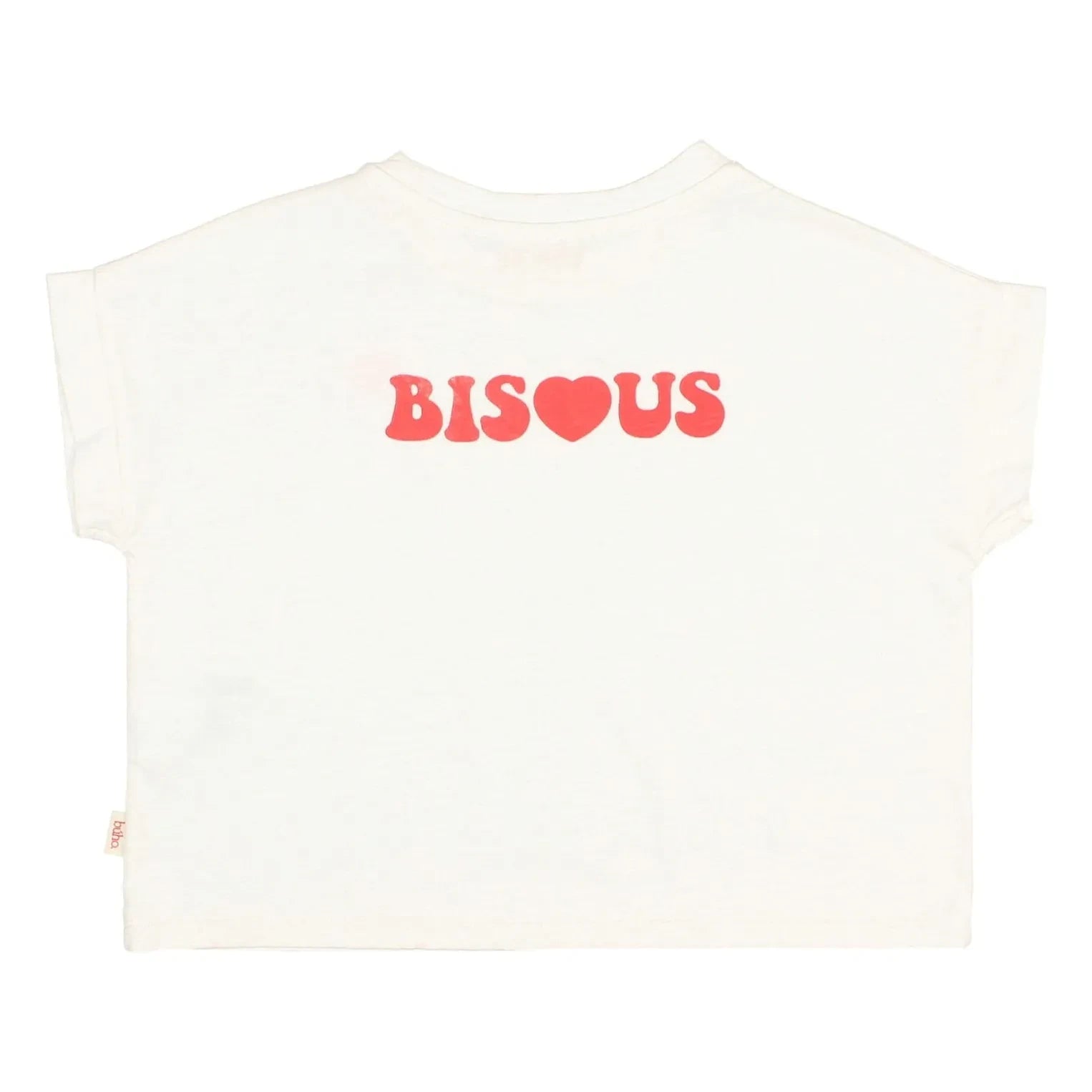 Búho - Bisous Bio-Baumwoll-T-Shirt | Weiß