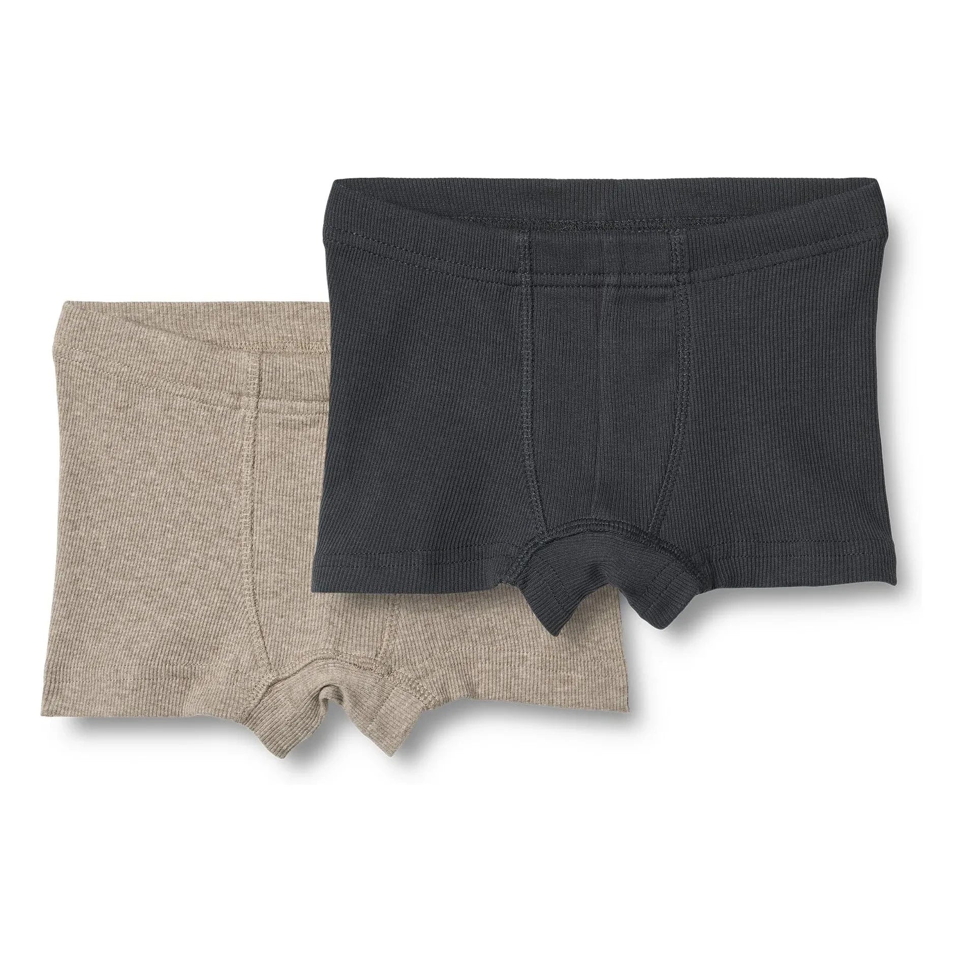 Wheat - 2er Pack Louis Coton Bio Boxer-Shorts | Schwarz