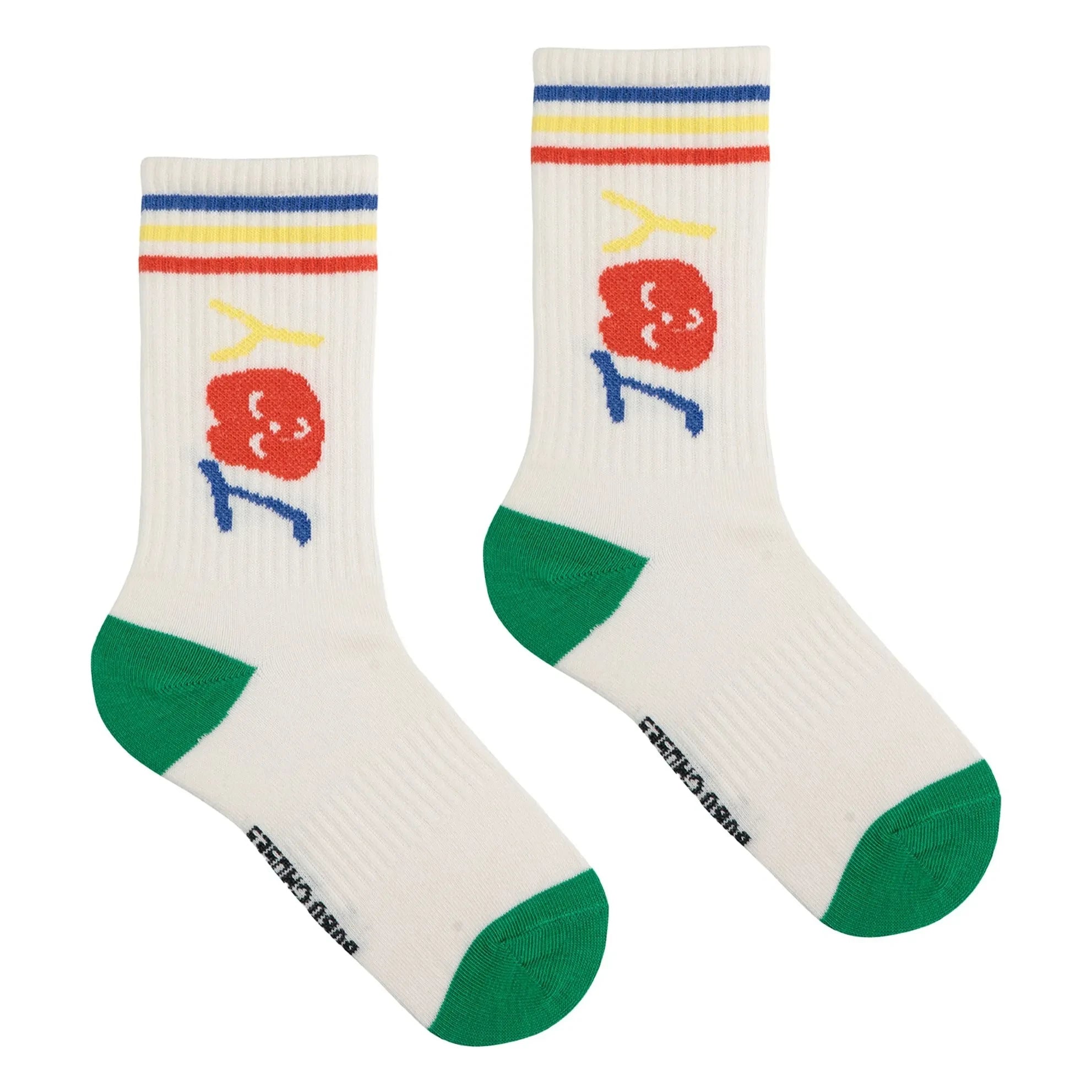 Bobo Choses - Socken aus Bio-Baumwolle mit Herzmuster | Ecru