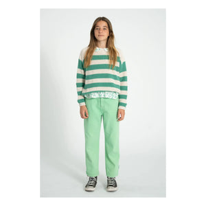 Piupiuchick - Ringelpullover aus Bio-Baumwolle | Grün