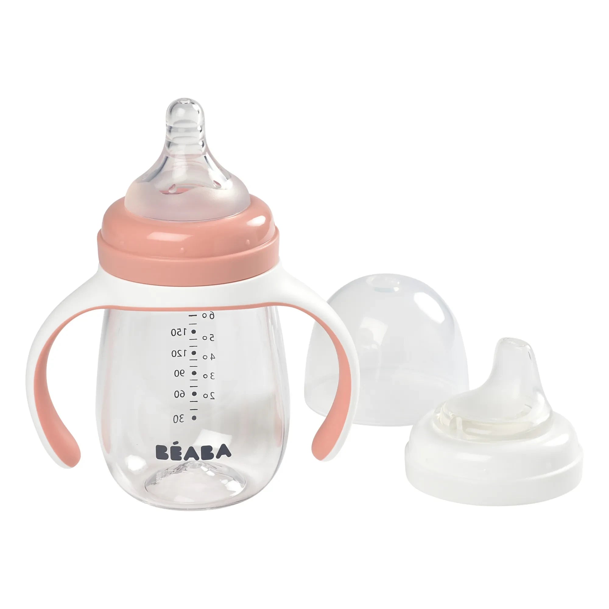 Béaba – Lernflasche 2-in-1 für Babys 240 ml | Rosé