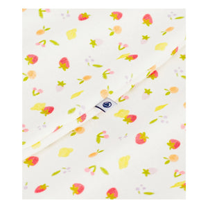 Petit Bateau - Bio-Baumwoll-Schlafsack mit Fruchtmotiv | Ecru