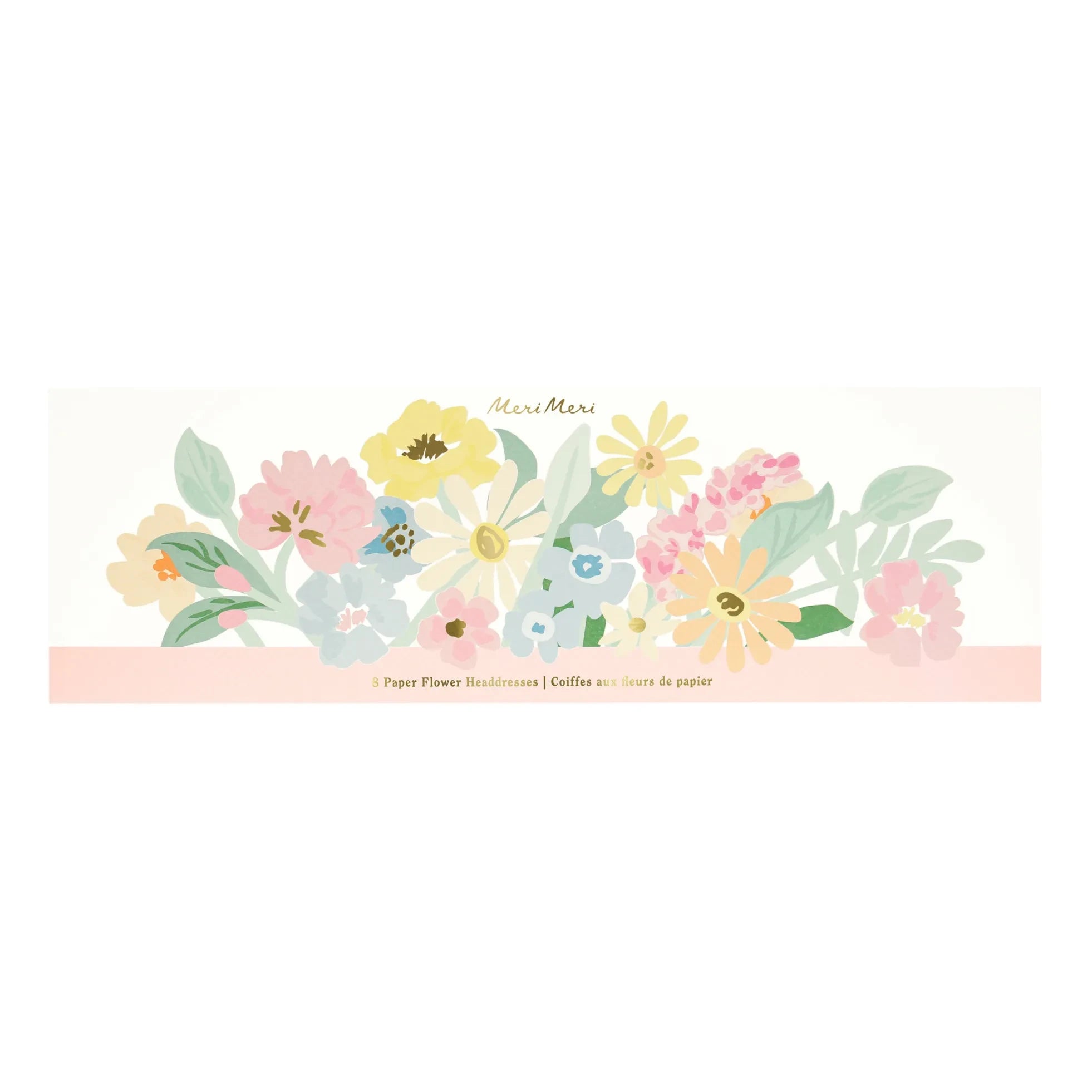 Meri Meri - Papierblumen-Girlande - 8er Set | Pastell