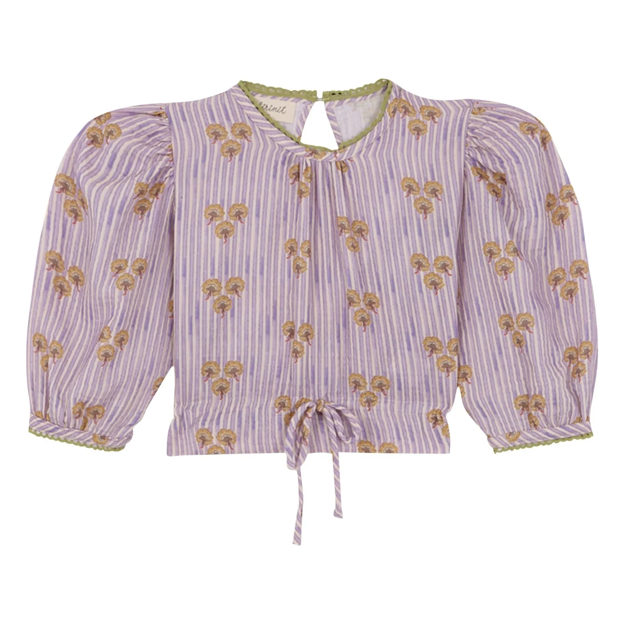 birinit - Cinca Gestreifte Bio-Baumwollbluse | Mauve