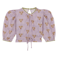 birinit - Cinca Gestreifte Bio-Baumwollbluse | Mauve