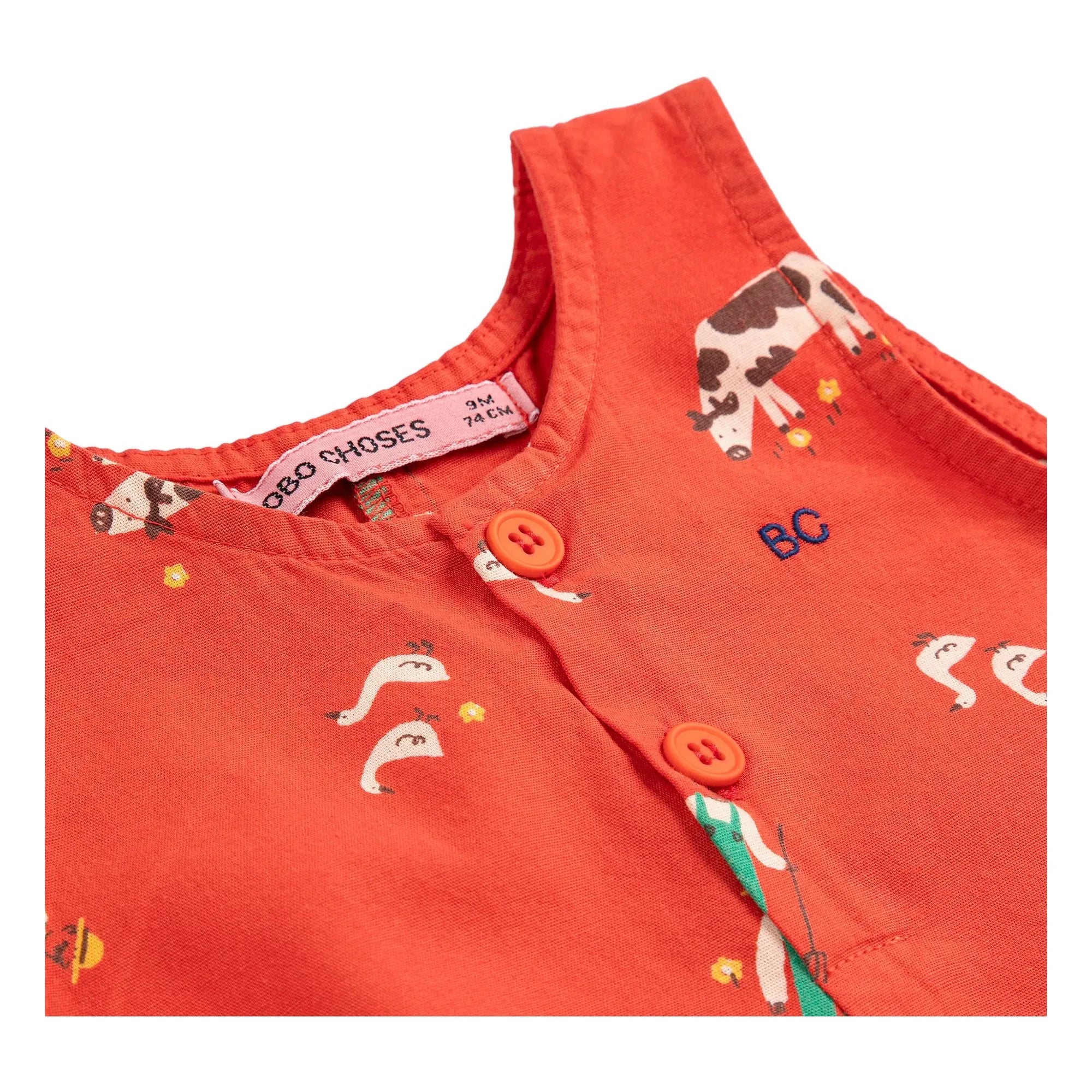 Bobo Choses - Jumpsuit Farm Bio-Baumwolle | Rot