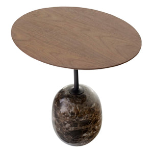 & Tradition - Lato LN9 Beistelltisch, Nussbaum Tischplatte