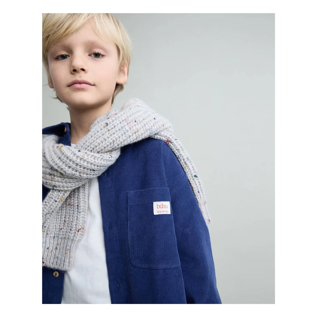 Búho - Botonato Chiné Pullover | Grau