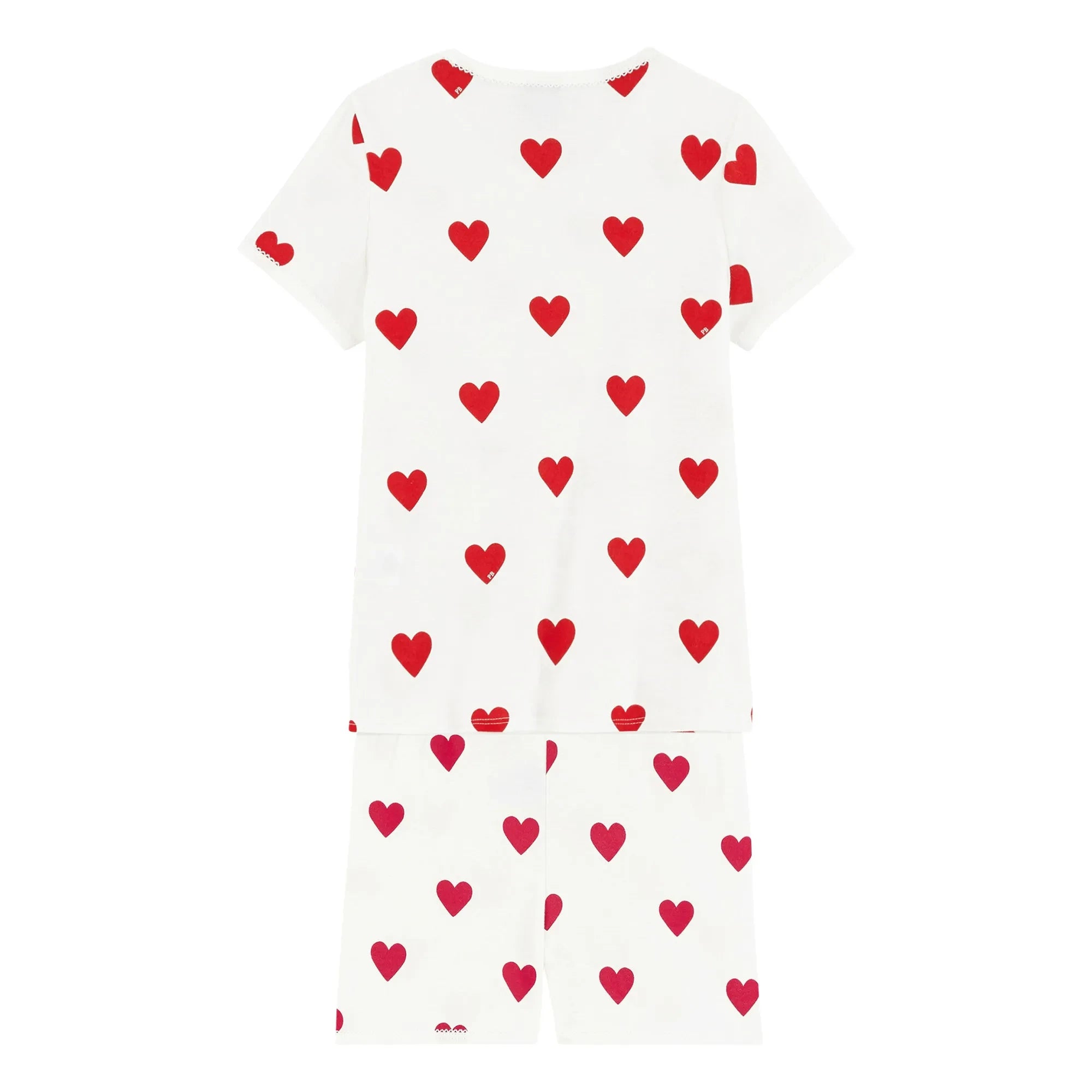 Petit Bateau - Orta Uzunlukta Organik Pamuk Pijama | Beyaz