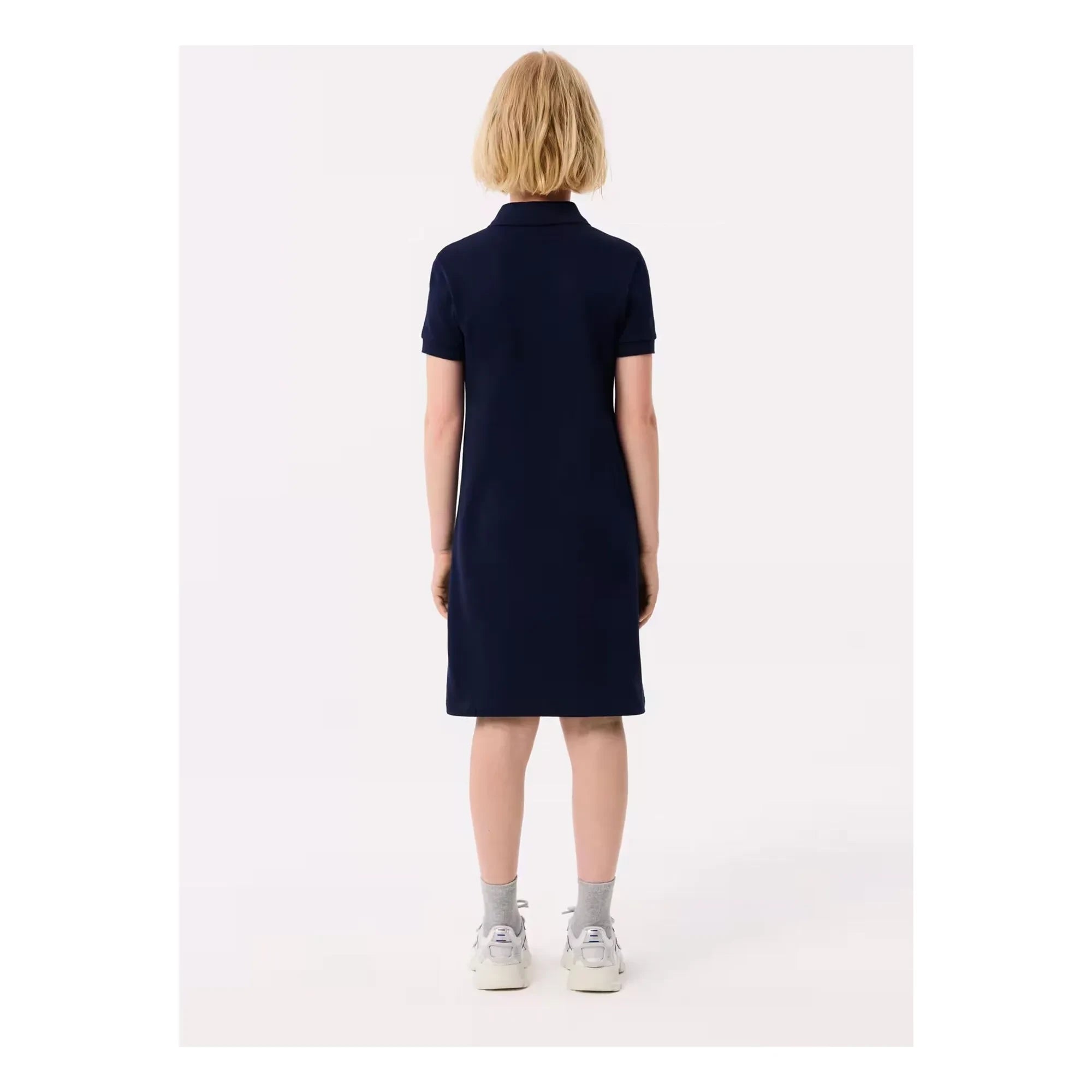 Lacoste – Polokleid aus Bio-Baumwolle | Marineblau