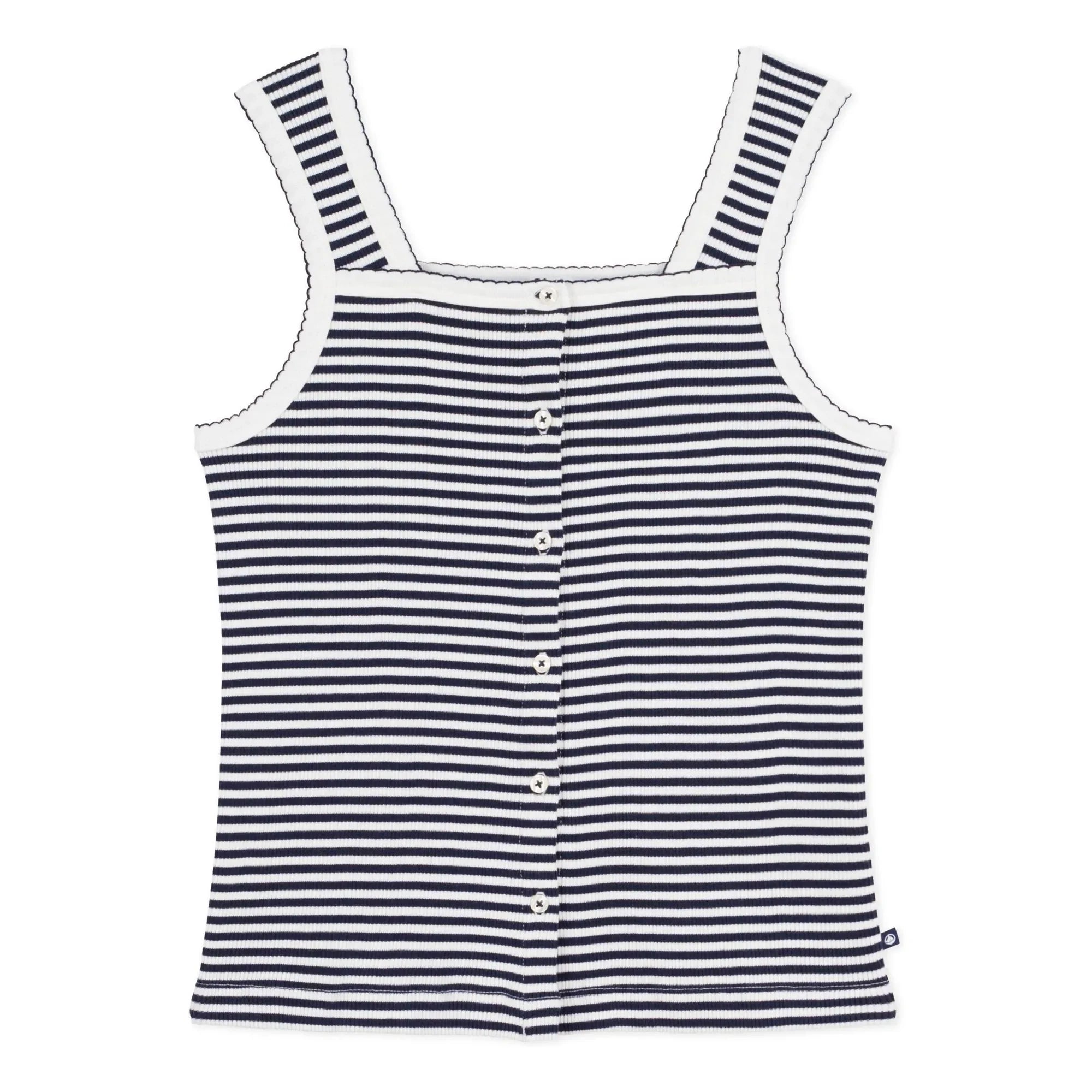 Petit Bateau - Çizgili Fitilli Atlet | Lacivert