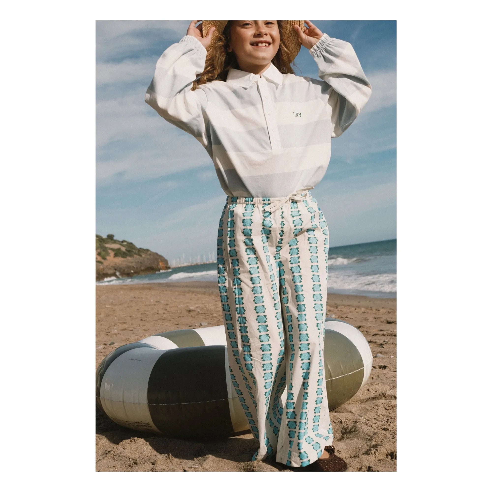 Tinycottons - Hose mit Blumenmuster | Weiß
