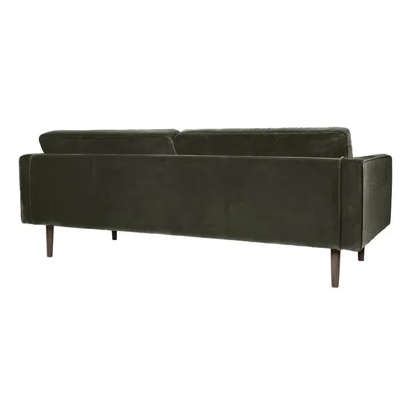 Broste Copenhagen - Wind Velvet 3-Sitzer Sofa | Olivgrün